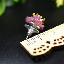 Load image into Gallery viewer, Natural Amethyst Sterling Silver Studs/ Earrings - Enumu