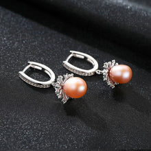 Load image into Gallery viewer, Sterling Silver Natural Pearl Dangle Earrings - Enumu