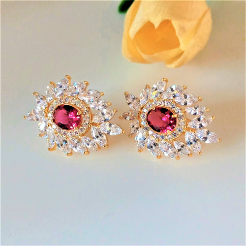 Super Big YGP Ruby Studs