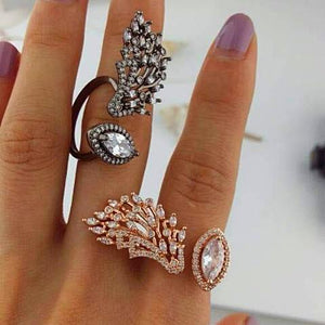 Swiss Zircon Adjustable Ring - Enumu