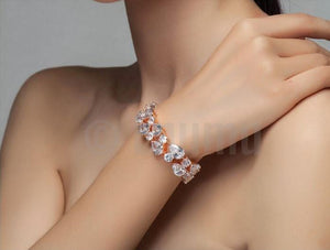 White Stone Grand wedding Bracelet - Enumu